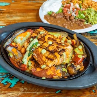 Grilled Salmon Steak Fajitas
