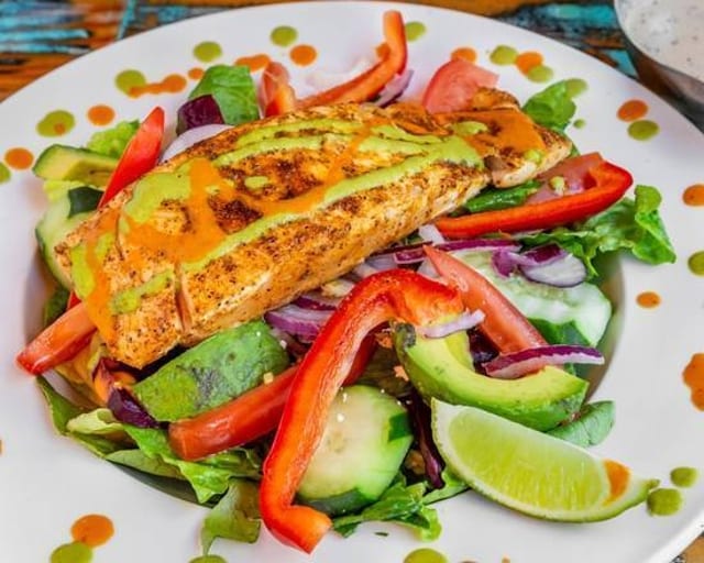 Los Cabos San Lucas Salmon Salad.