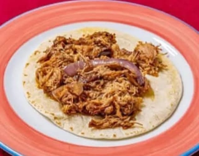 Slow Roasted Brisket Taco.